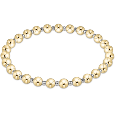 Enewton Silver Grateful Pattern 5mm Bead Bracelet - Enewton
