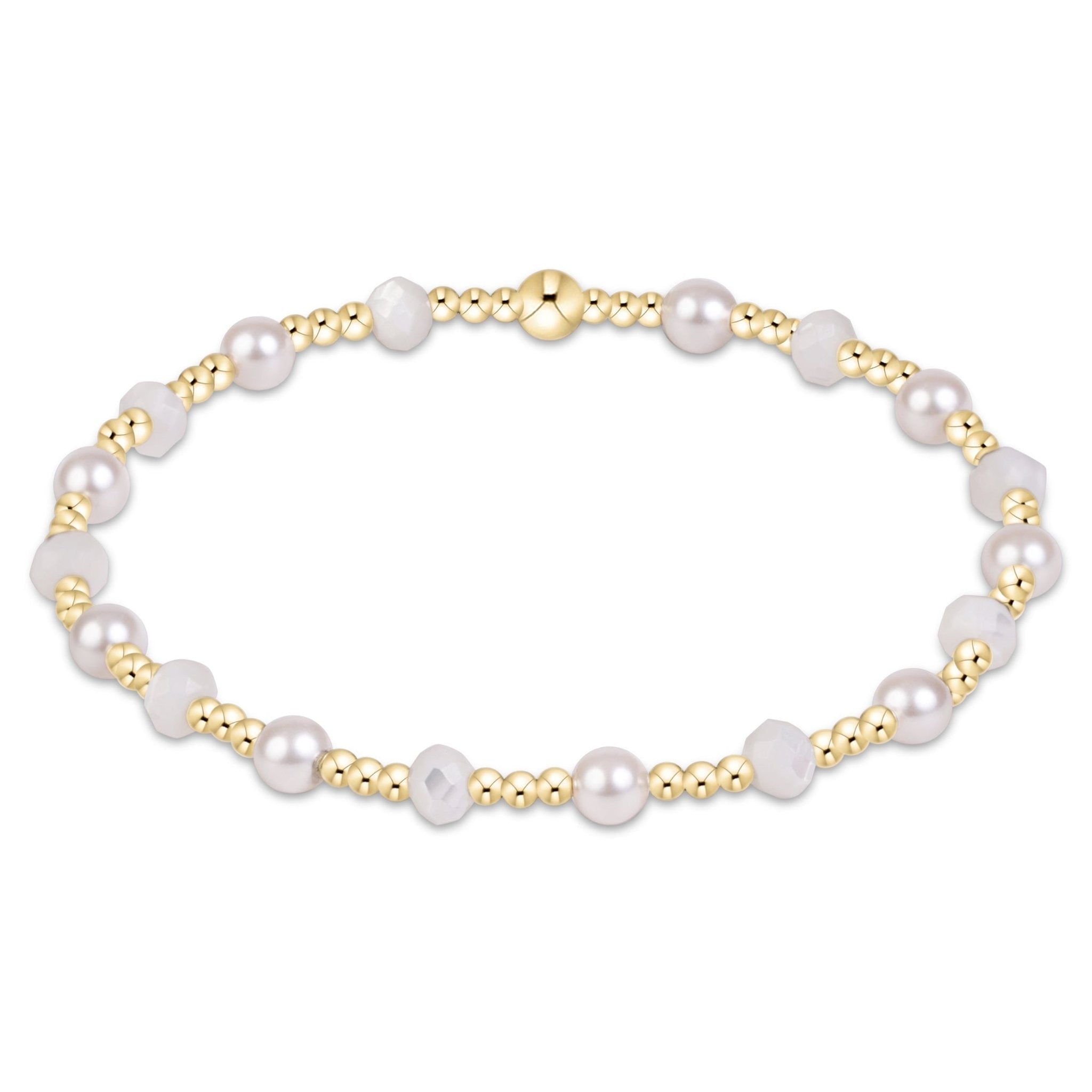 enewton Sincerity Gemstone/Pearl 4mm Bracelet - Mother of Pearl - Enewton