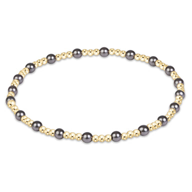 enewton Sincerity Pearl Dark Grey 3mm Bracelet - Enewton