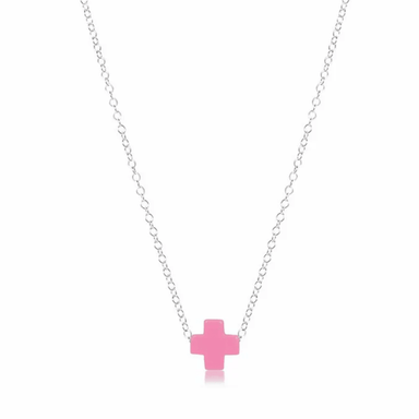 Enewton Sterling Signature Cross Necklace - Bright Pink - Enewton