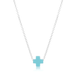 Enewton Sterling Signature Cross Necklace - Turquoise - Enewton