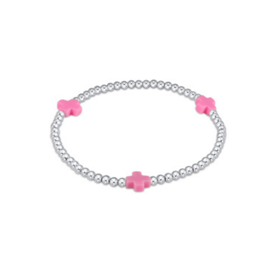 Enewton Sterling Signature Cross Pattern 3mm Bead Bracelet