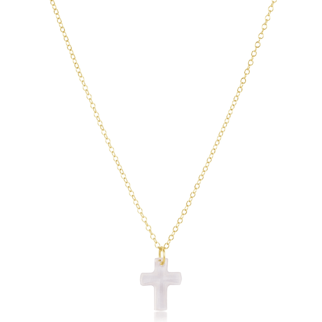 Enweton 16" Necklace Gold- Blessed Crystal Charm - Enewton