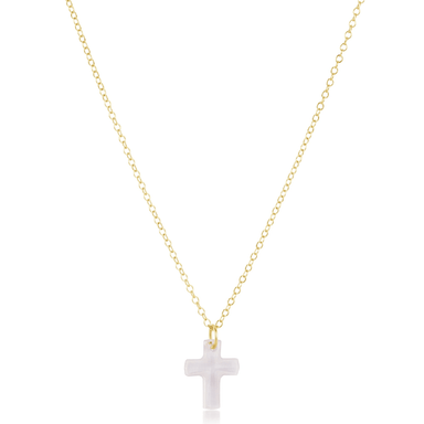 Enweton 16" Necklace Gold- Blessed Crystal Charm - Enewton