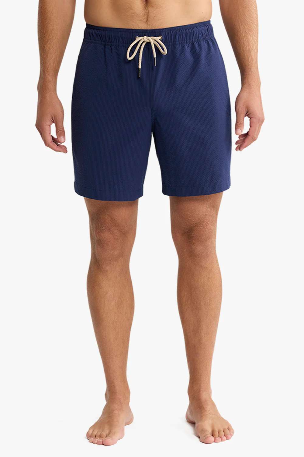 Fair Harbor Bayberry Trunk in Navy Seersucker - Fair Harbor