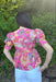 Farm Rio Pink Ligia Floral Puff Sleeve Blouse - Farm Rio