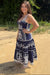 Farm Rio Richelieu Midi Dress - Blue/White - Farm Rio