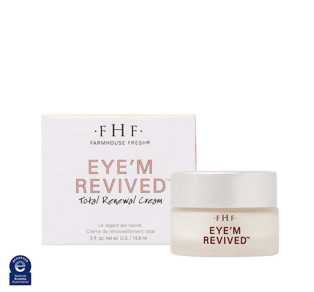 Eye'm Revived eye cream jar next to its box