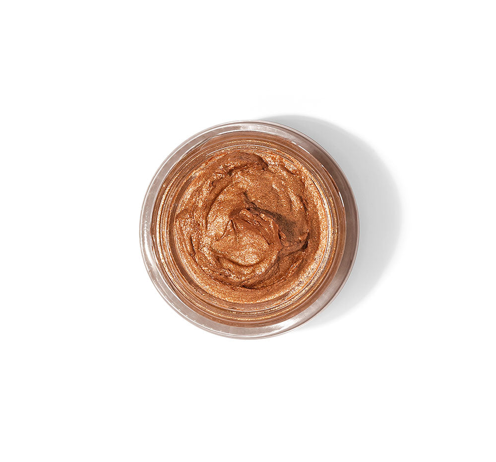 Top view of the open Bronze Moon Dip jar