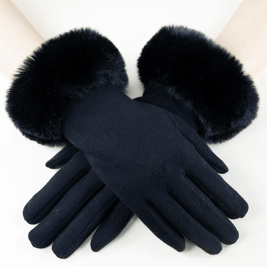 Faux Fur Cuff Gloves - Very Moda