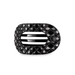 Flat Round Hair Clip - Jet Black Quilted - Teleties