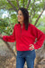 Free People Celeste Quarterzip In Salsa - Free People