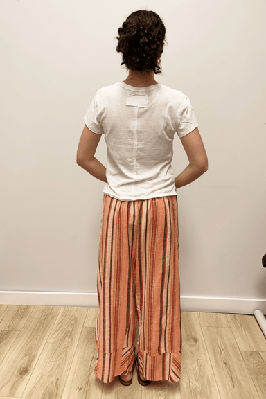 Free People Days End Solar Linen Stripe- Sft Coral - Free People