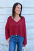 Free People Heartland Pullover In Richest Red - Free People