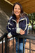 Free People Mountain High 1/2 Zip In Navy Combo - Free People