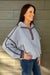 Free People Mountain High 1/2 Zip In Steel Combo - Free People