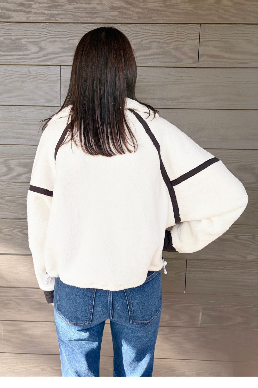 Free People Mountain High 1/2 Zip In White Combo - Free People