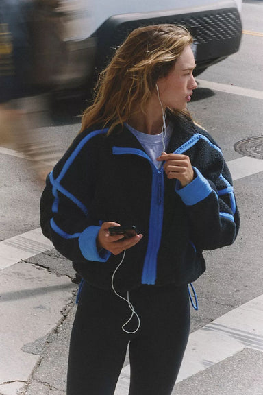 Free People Mountain High Jacket In Black Combo - Free People