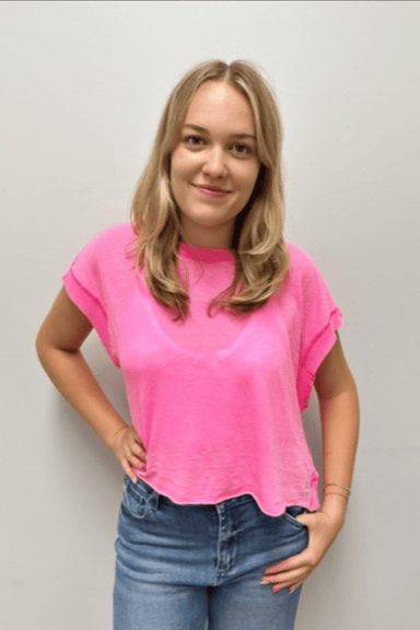 Free People My Time Tee- Hot Pink - Free People
