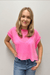 Free People My Time Tee- Hot Pink - Free People