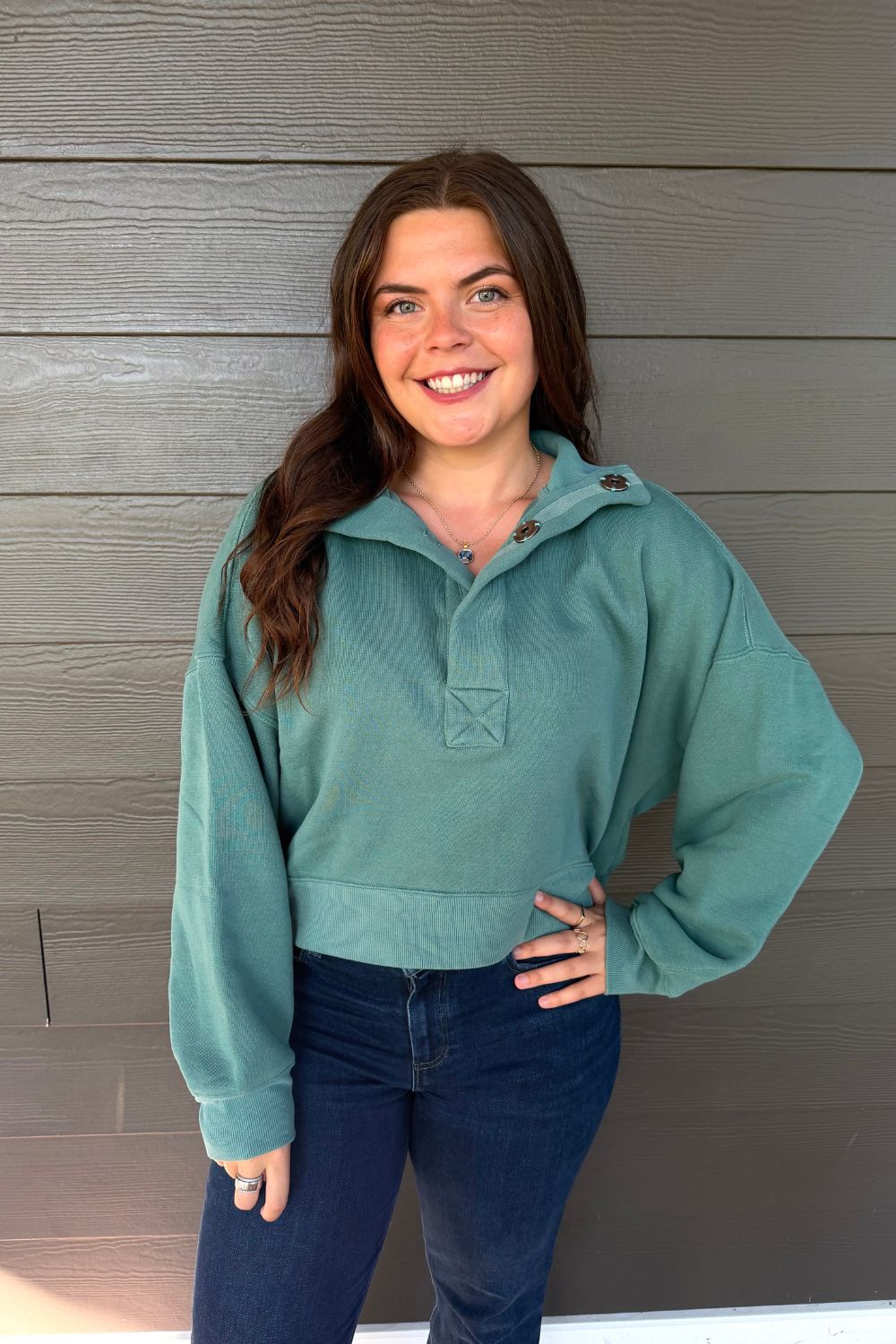 Free People Timeless Pullover In Aqua - Free People