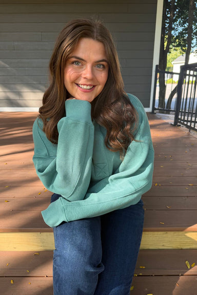 Free People Timeless Pullover In Aqua - Free People