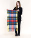 Fuzzy Colorburst Plaid Scarf - Yellow - Very Moda