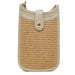 German Fuentes Leather and Straw Crossbody - German Fuentes