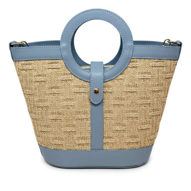 German Fuentes Leather & Raffia Tote Bag - German Fuentes