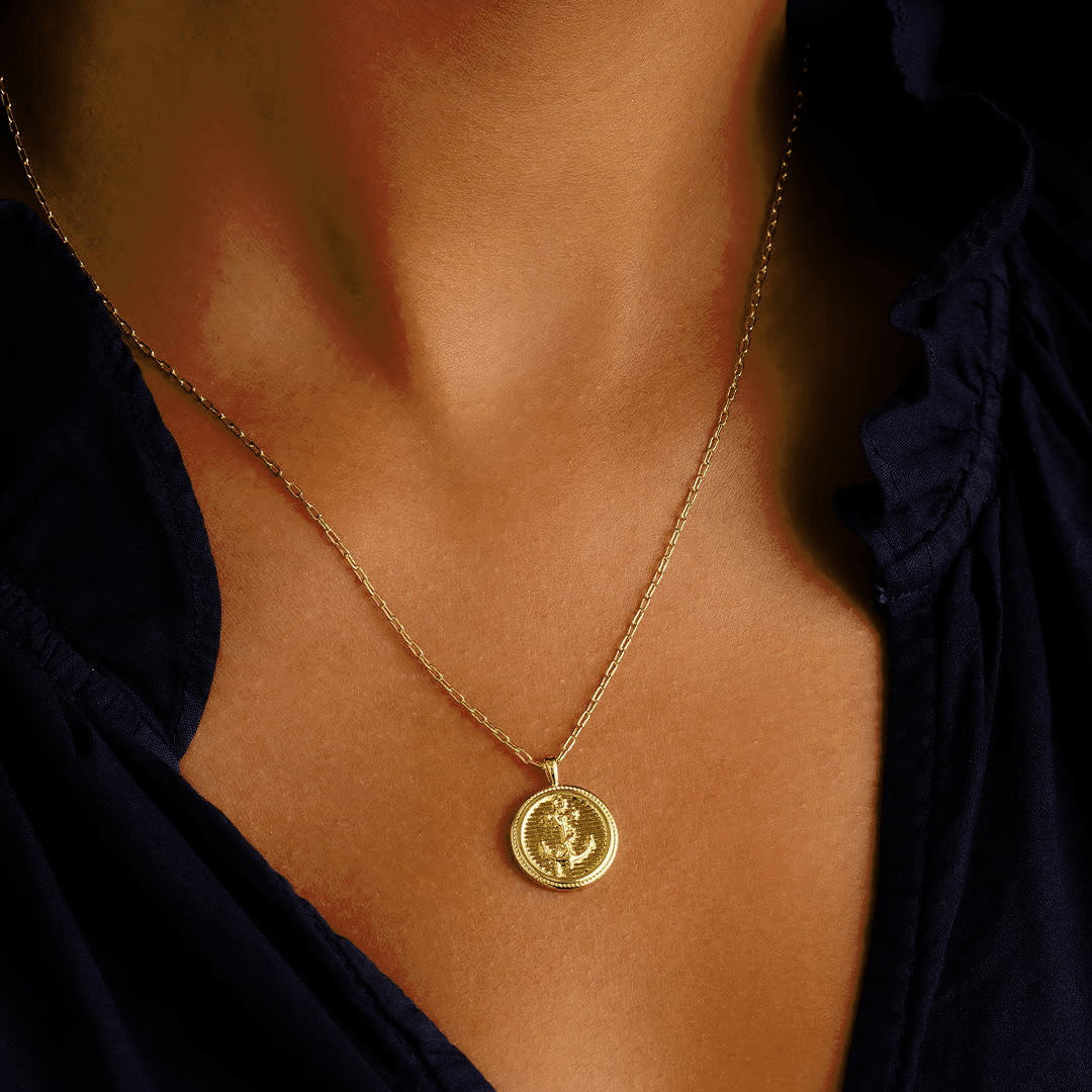 Gorjana Anchor Coin Necklace - Gold - Gorjana