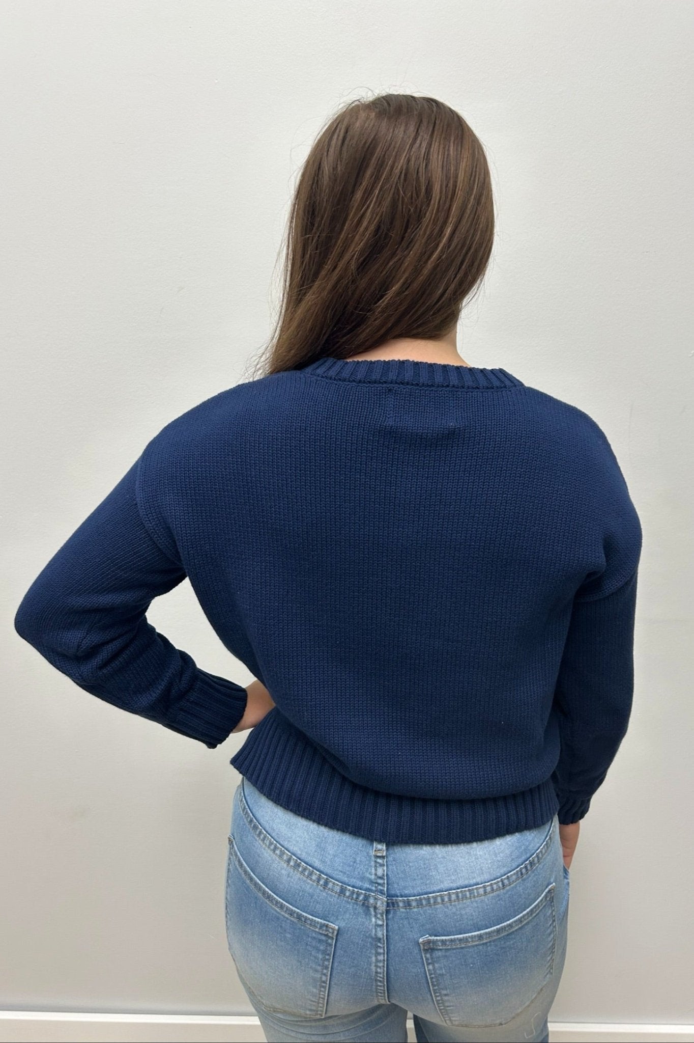 Grant Whipstitch Flag Sweater - Pearls & Camo