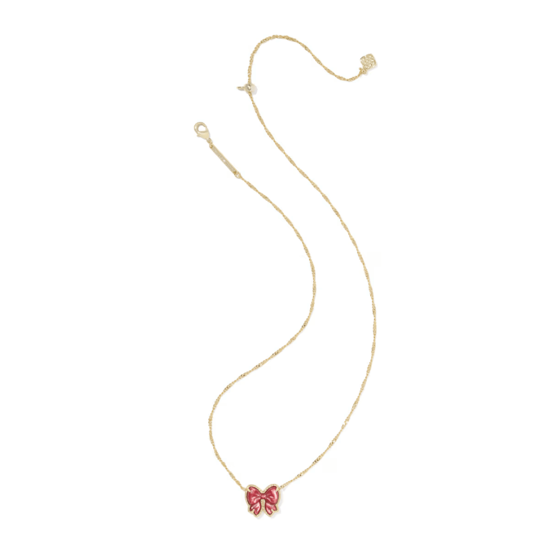 Haley Bow Necklace - Red Mother of Pearl - Kendra Scott