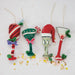 Handmade wool felt holiday cocktail ornaments in four styles, view 2