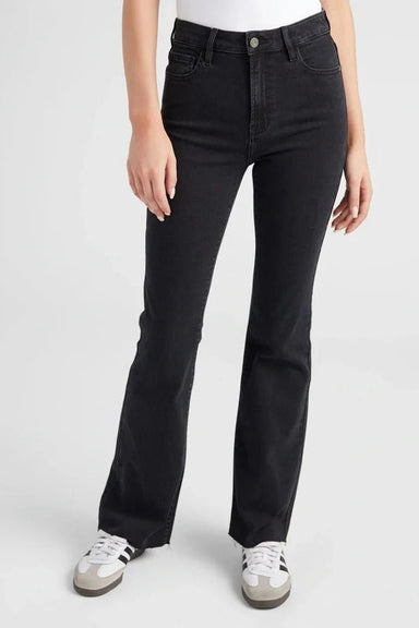 Hidden Raw Hem Flare - Black - Hidden Jean