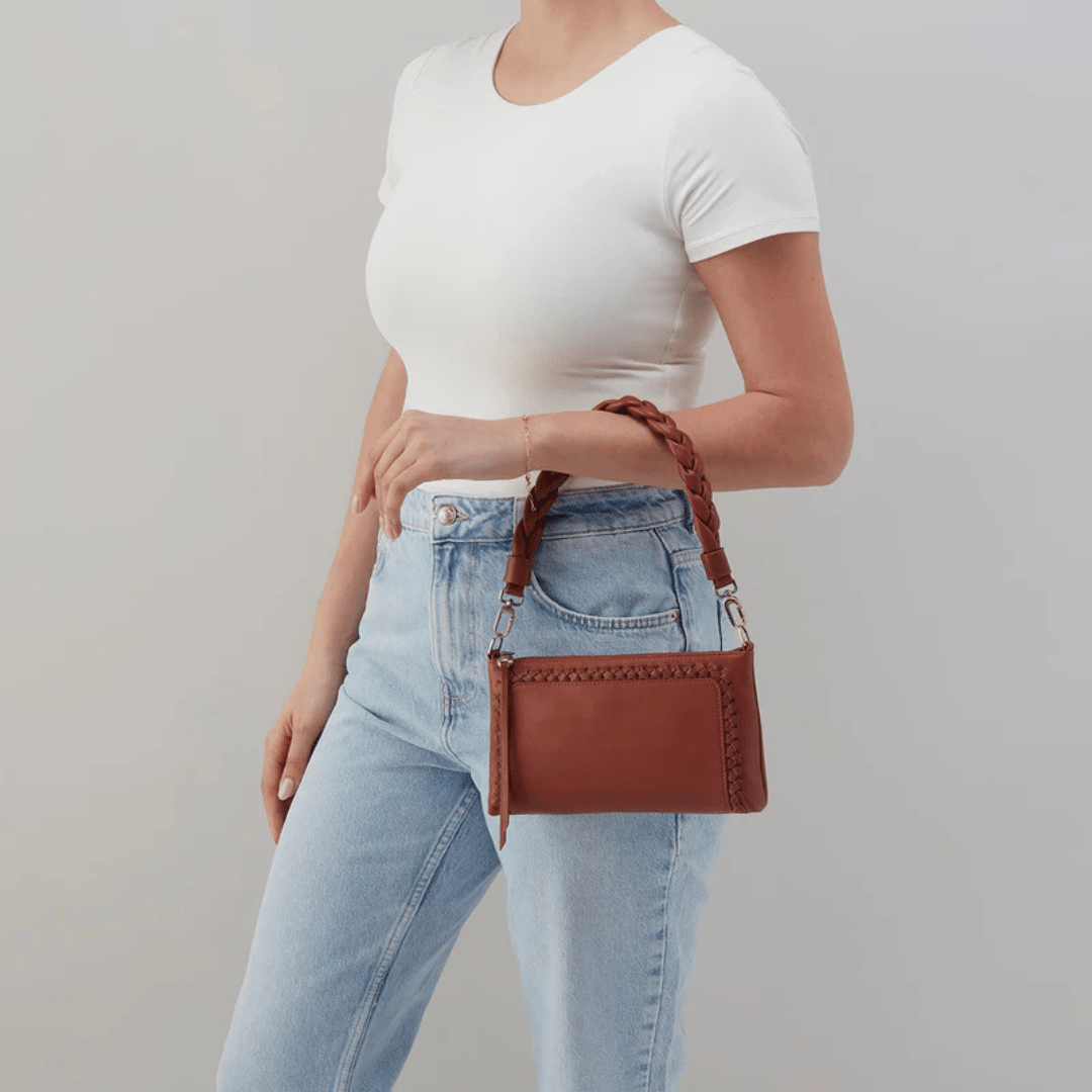 Hobo Darcy Smooth Leather Crossbody - Luggage - Hobo