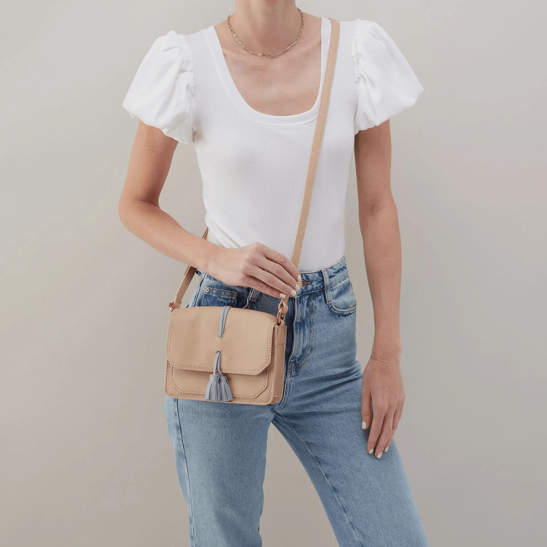 Hobo Eden Pebbled Leather Small Crossbody - Linen - Hobo