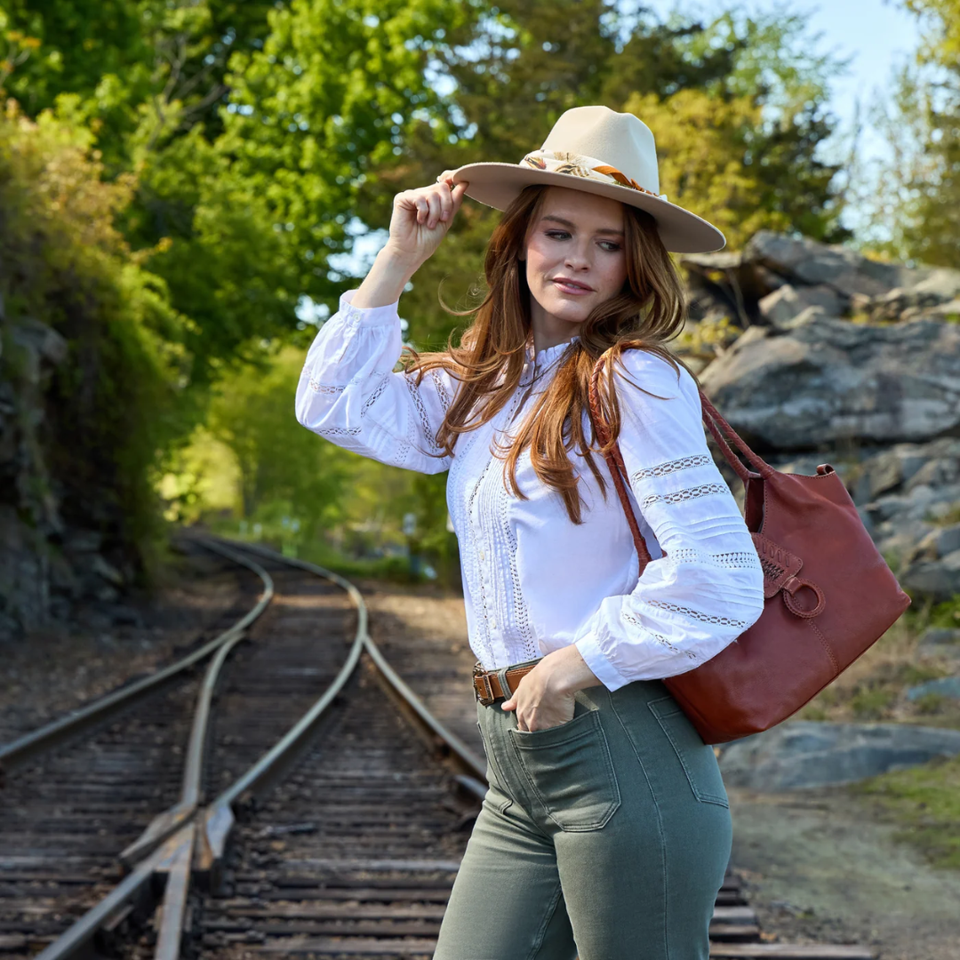 Hobo Foundry Small Tote- Kindling Brown - Hobo