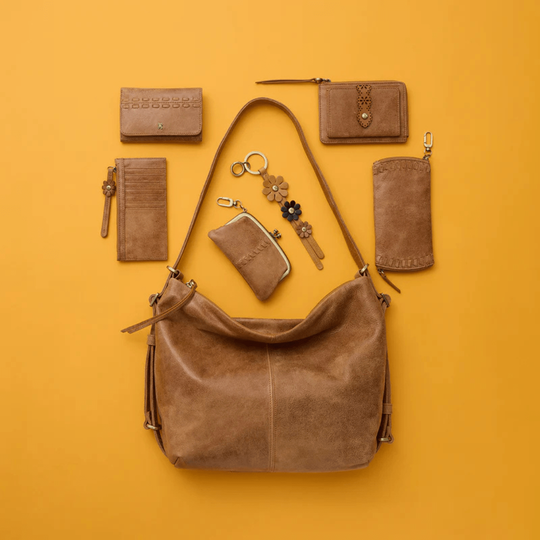 Hobo Jill Buffed Leather Trifold Wallet - Whiskey - Hobo