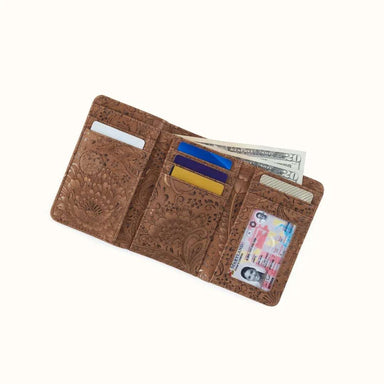 Hobo Jill Trifold Wallet in Mink Folklore - Hobo