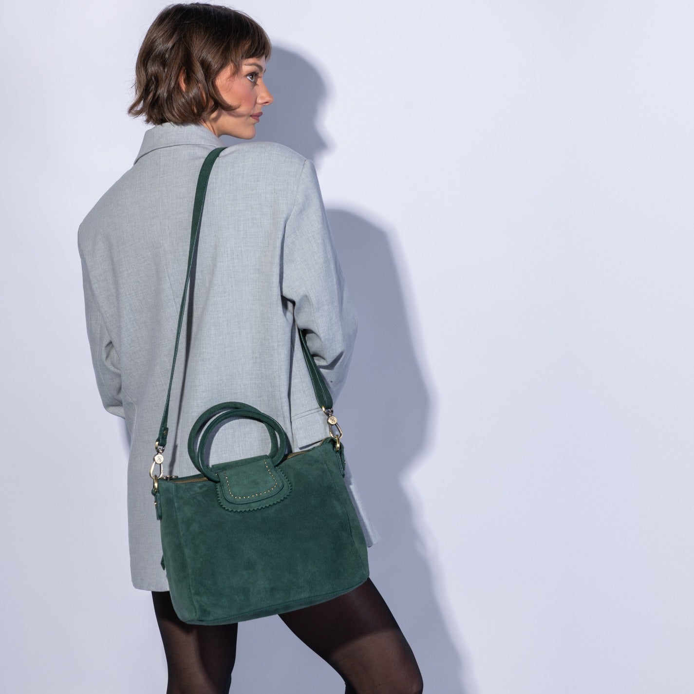Hobo Sheila Medium Satchel Pine Needle - Hobo