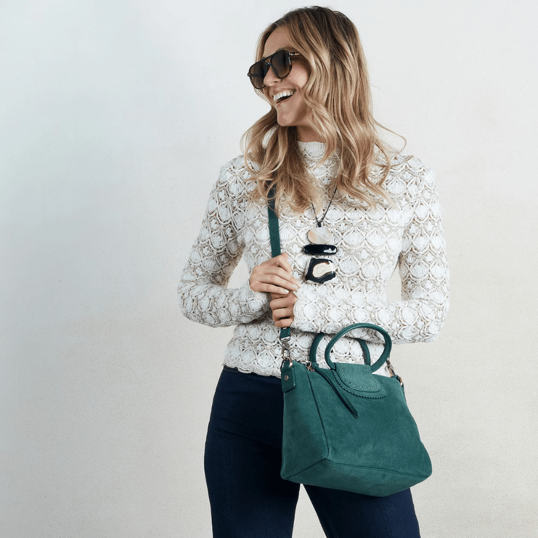 Hobo Sheila Medium Satchel- Pine Needle - Hobo