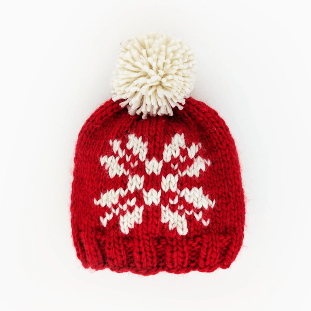 Huggalugs Beanie - Snowflake Red - Huggalugs