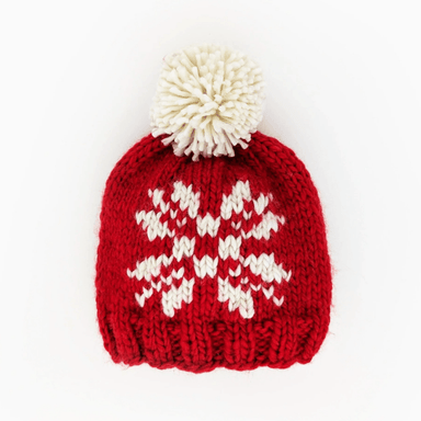 Huggalugs Beanie - Snowflake Red - Huggalugs