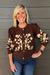 J. Marie Collections Rowan Cardigan In Brown - J. Marie Collections