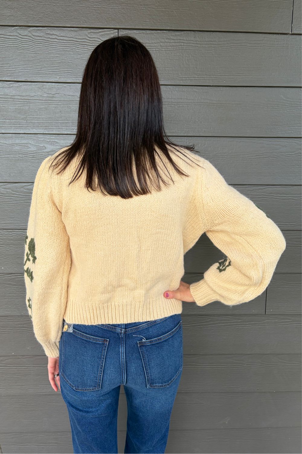 J. Marie Collections Rowan Cardigan In Cream - J. Marie Collections