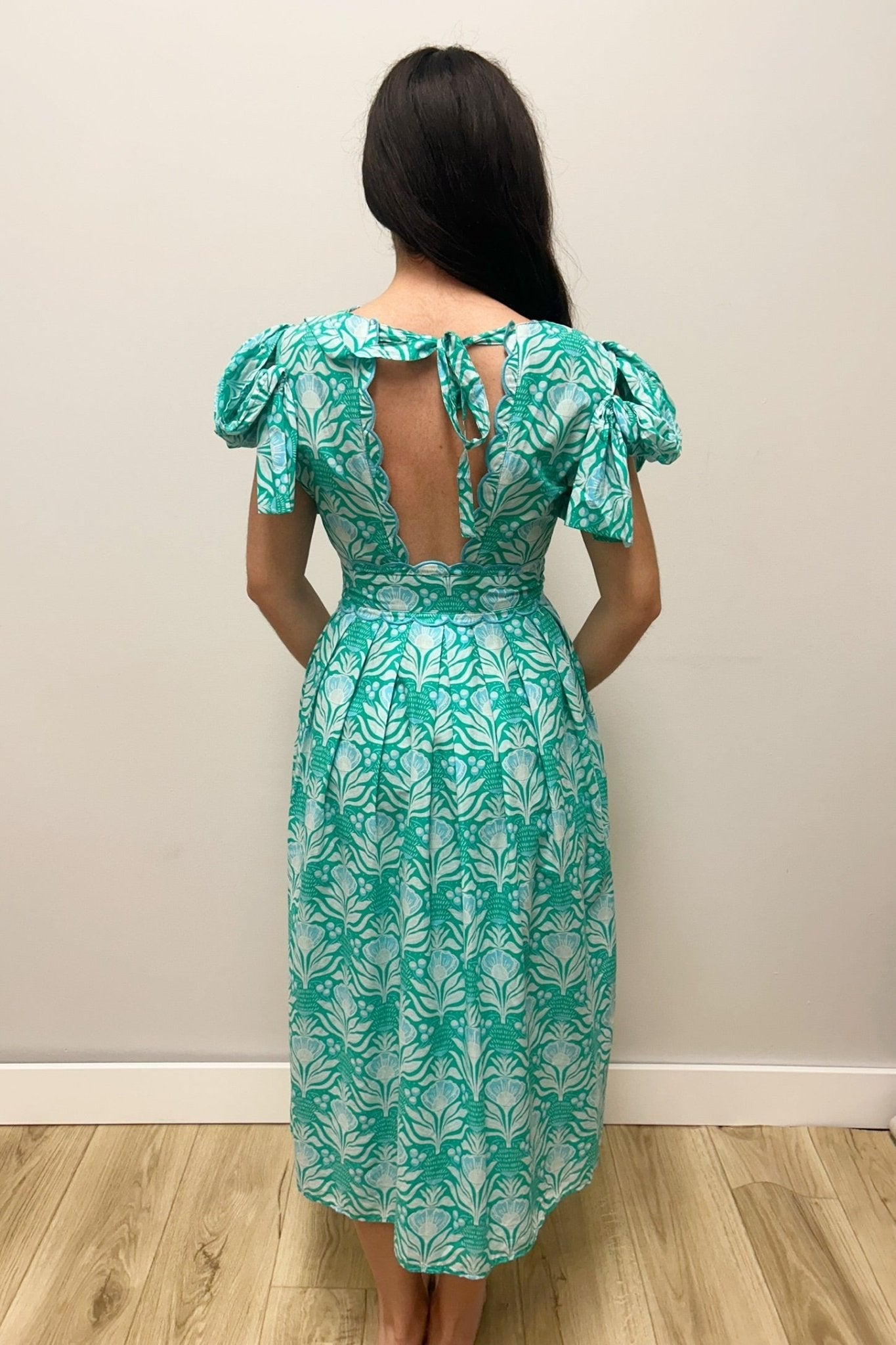J. Marie Mayci Bow Sleeve Midi Dress - J. Marie Collections