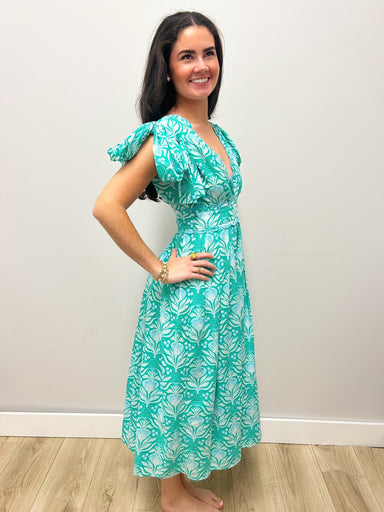 J. Marie Mayci Bow Sleeve Midi Dress - J. Marie Collections