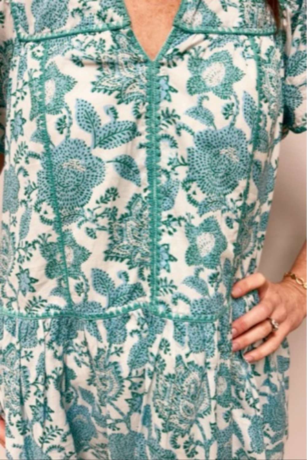 J. Marie Nina V - Neck Dress - J. Marie Collections