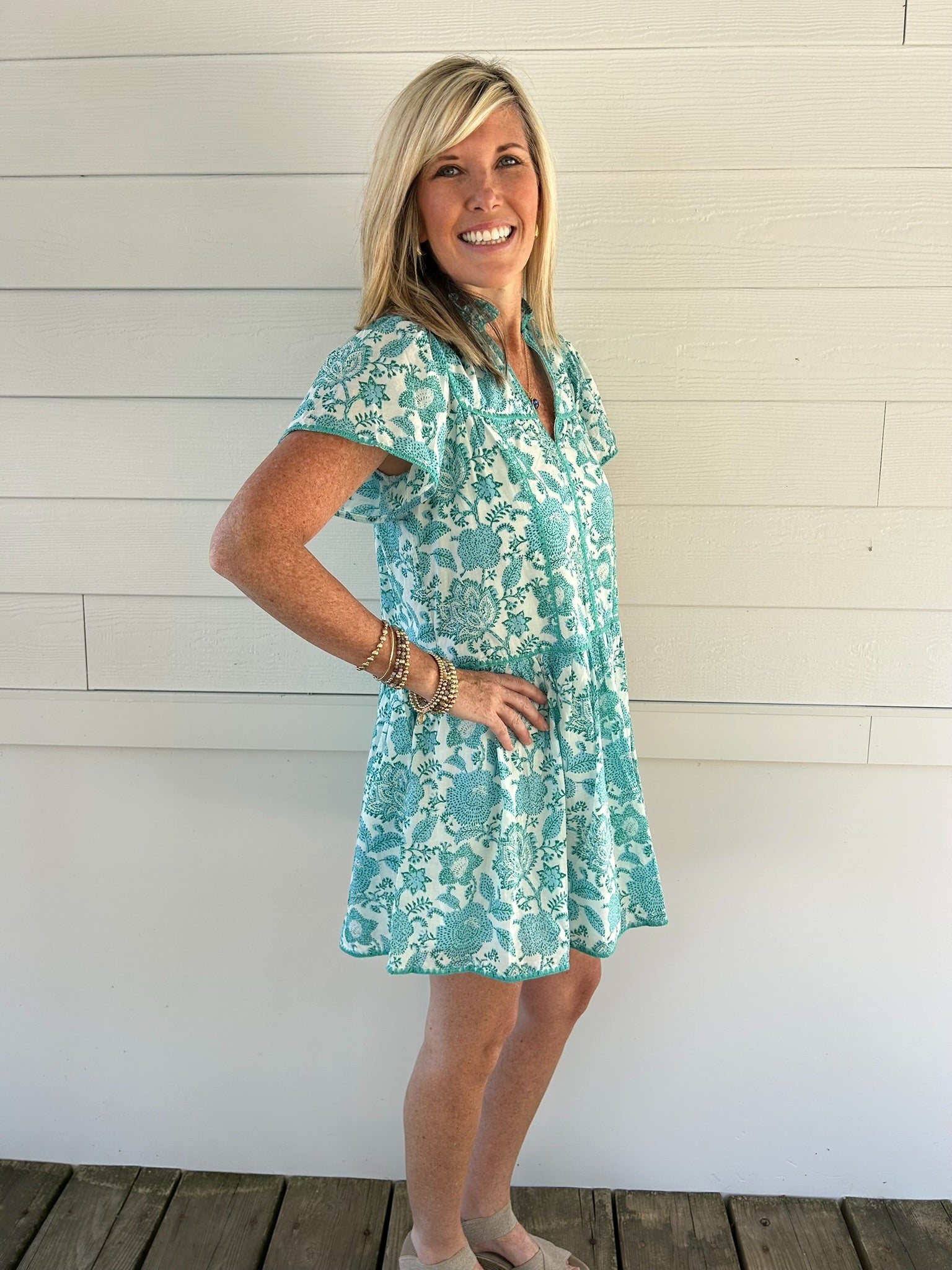 J. Marie Nina V-Neck Dress - J. Marie Collections