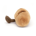 Brown plush toy resembling a dog on a white background